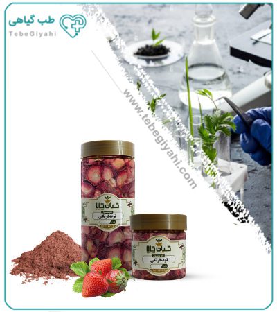 میوه توت فرنگی خشک یا پودری بسته بندی